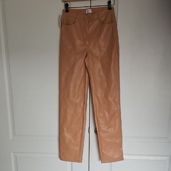 Wilfred Camel Faux Leather Pants - Picture 3 of 16